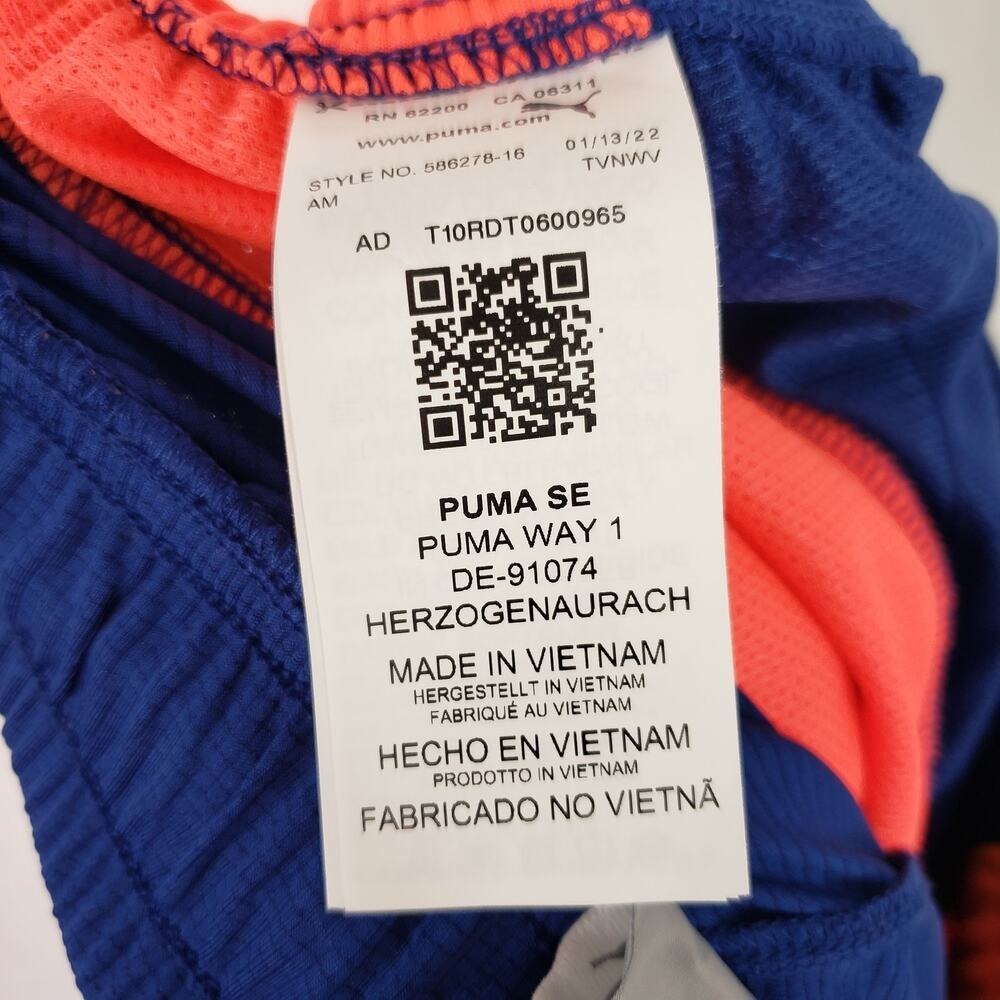 PUMA‎ Cat Shorts Mens Small Dry Cell Moisture Management Blue Coral Pockets NEW - Picture 6 of 10